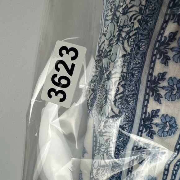 J Jill Dress Womens Small Blue Floral Pockets Stretch Comfort Beach Boho Preppy - Picture 13 of 13